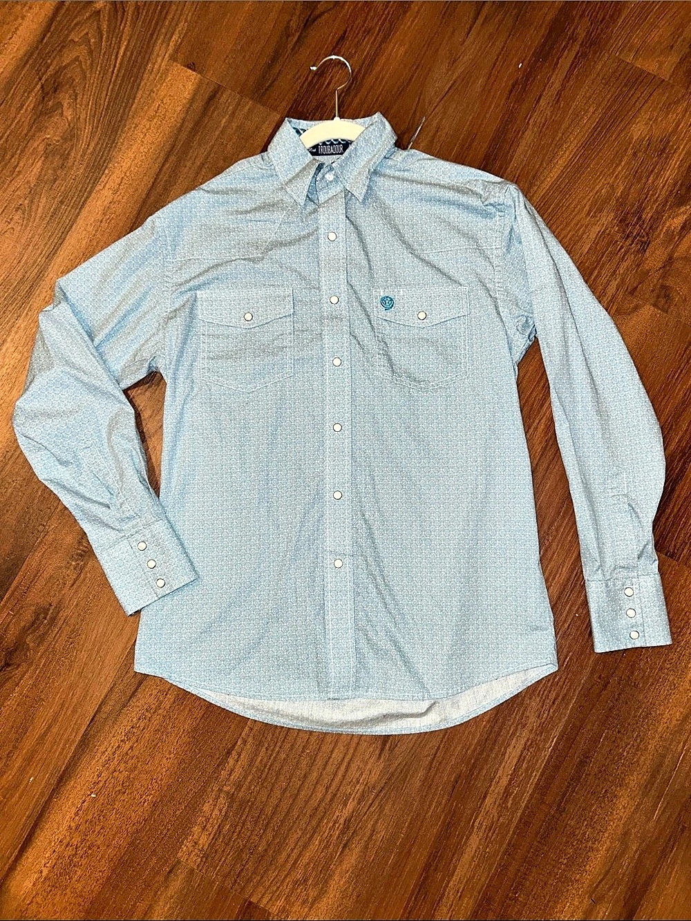 Wrangler George Strait Collection Troubadour Pearl Snap Patterned Button Down S